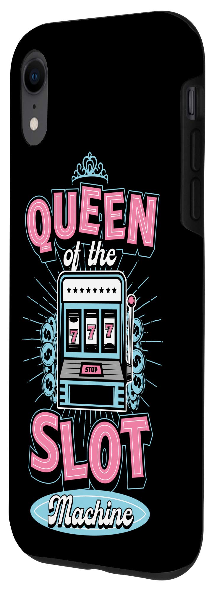 iPhone XR Slot Machine 777 Crown Case - Lucky Queen Design for Casino & Gaming Fans - Perfect for Casino Nights & Themed Parties