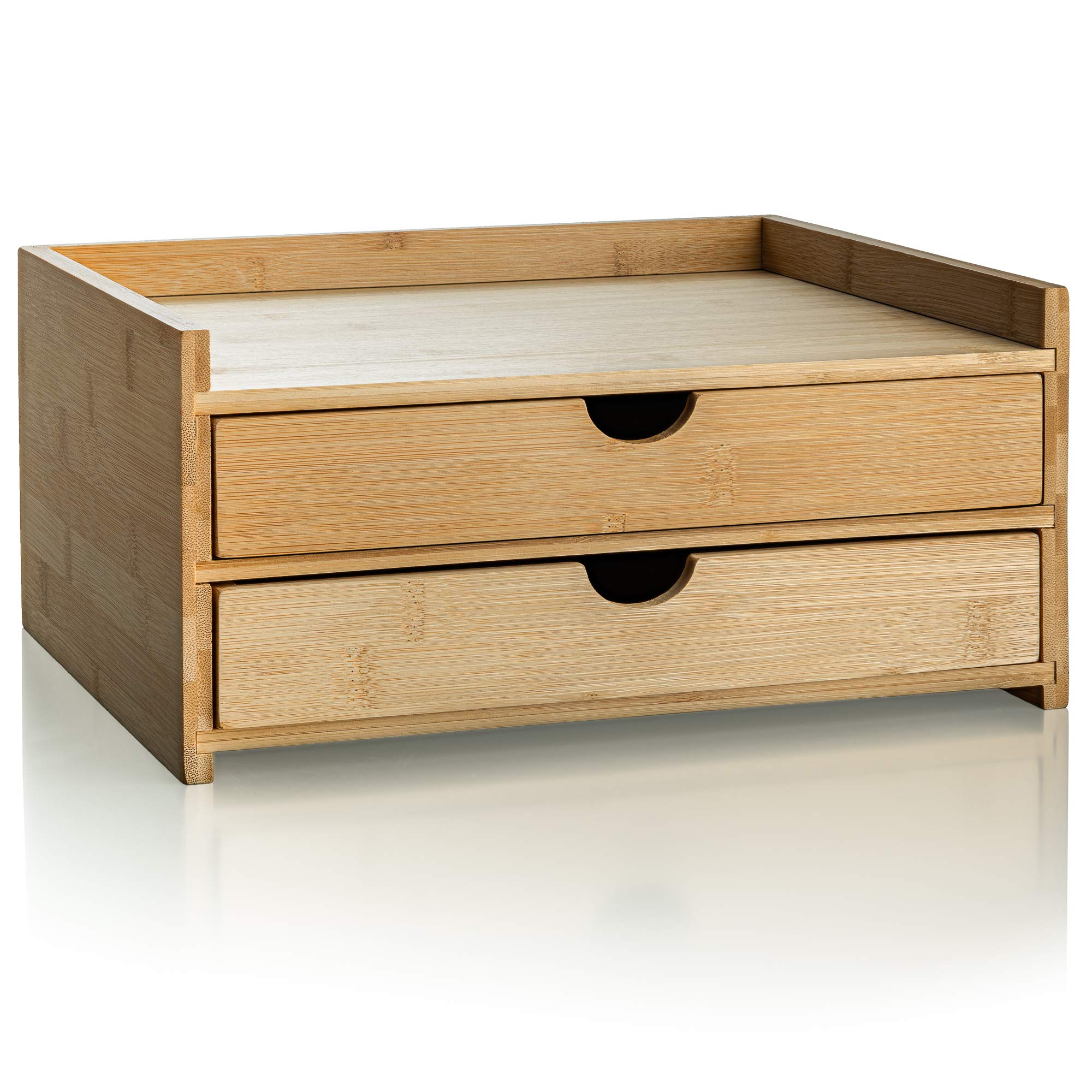 Prosumer's Choice 2-Tier Desk Organizer with Dual Pull-Out Drawers - Compact Countertop Storage for Documents, Papers & Office Supplies - Space-Saving Fully Assembled Office Organization Solution - Perfect for Home Office, Workspace & Study Desk Accessories