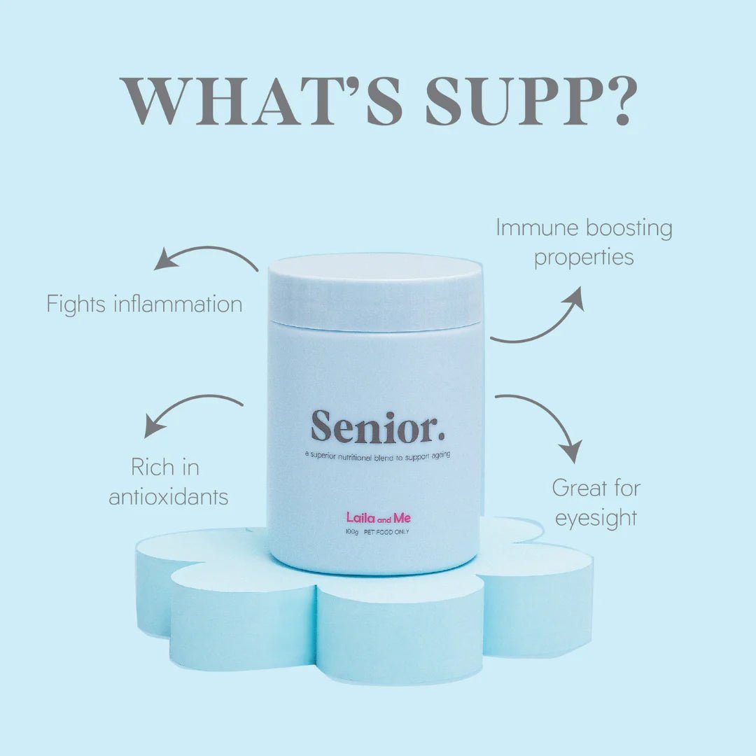 Premium Senior Dog & Cat Food Supplement - 85g for Joint & Digestive Health - Ideal for Aging Pets at Home or Travel