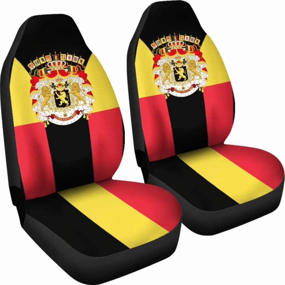 Belgium Coat Of Arms Car Seat Cover - Durable & Stylish for Cars, Trucks & SUVs - Perfect for Sports Fans & Travel Enthusiasts