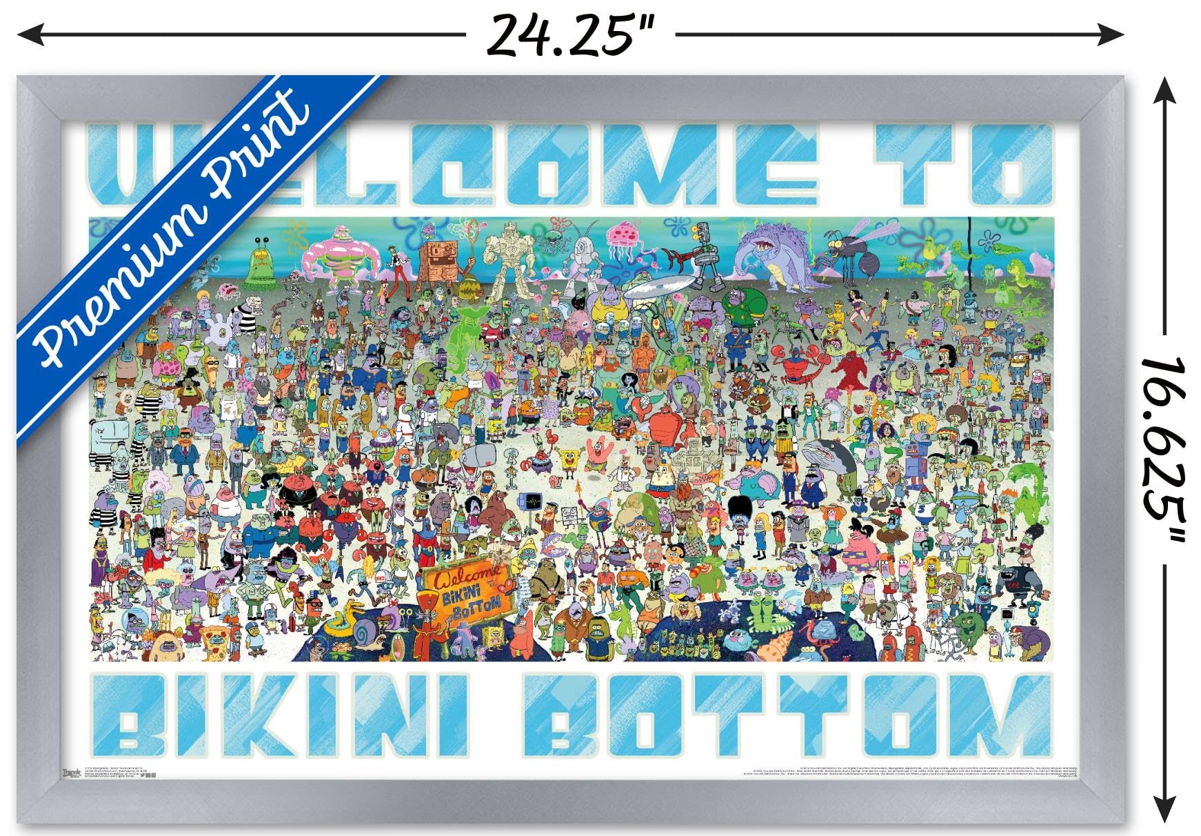 Trends International Nickelodeon SpongeBob SquarePants - Every Character Ever 19 Wall Poster, 14.725