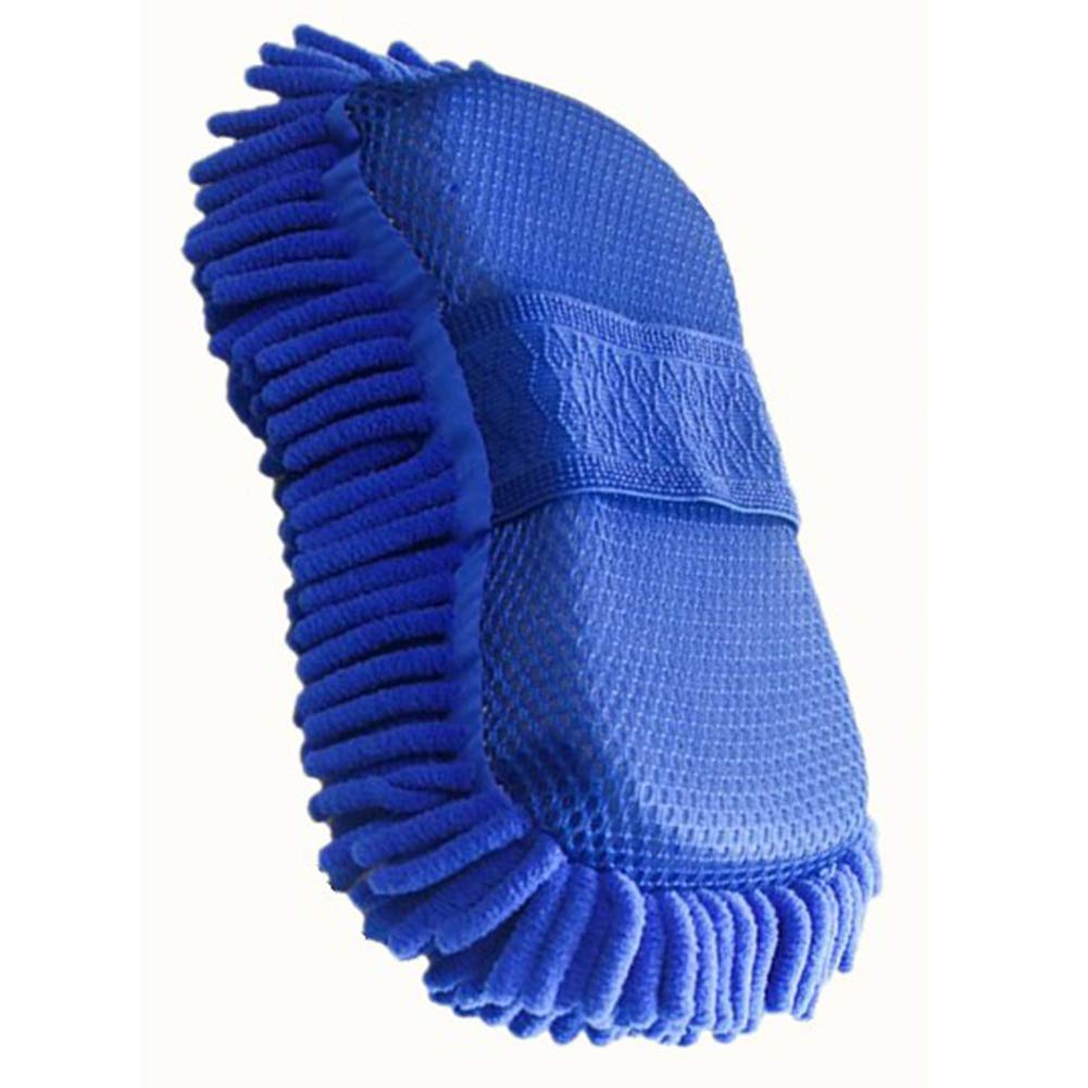 Premium Chenille Microfiber Car Wash Mitt with Elastic Strap - Scratch-Free Cleaning Glove for Car, Truck, SUV, Motorcycle & Boat - Lint-Free Wash Sponge for Gentle Hand Washing & Detailing