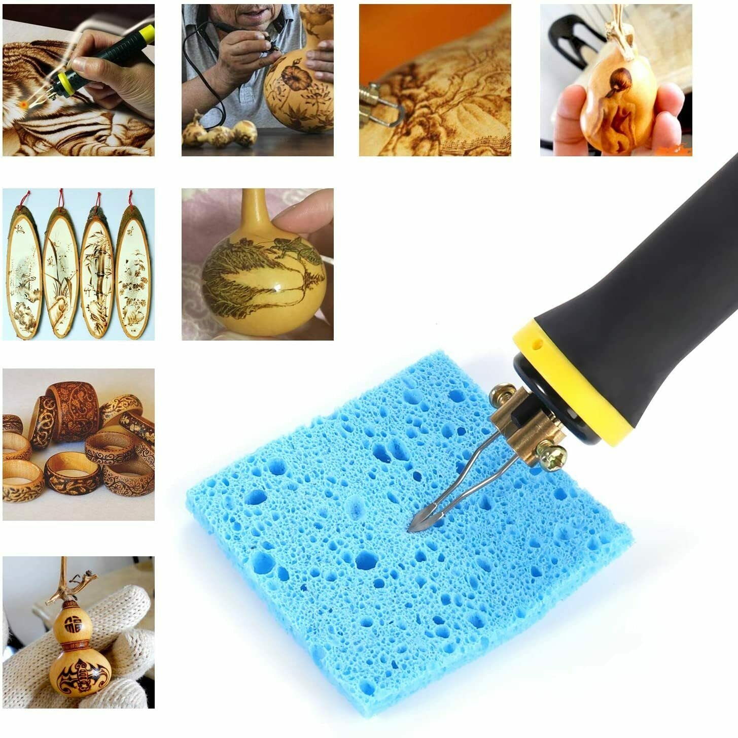 110V 50W Wood Burning Kit for Pyrography - Professional Wood Burning Tool with Laser Engraving for DIY Crafts, Gourd Art & Woodworking Projects - Perfect for Home Decor, Gift Making & Creative Hobbies