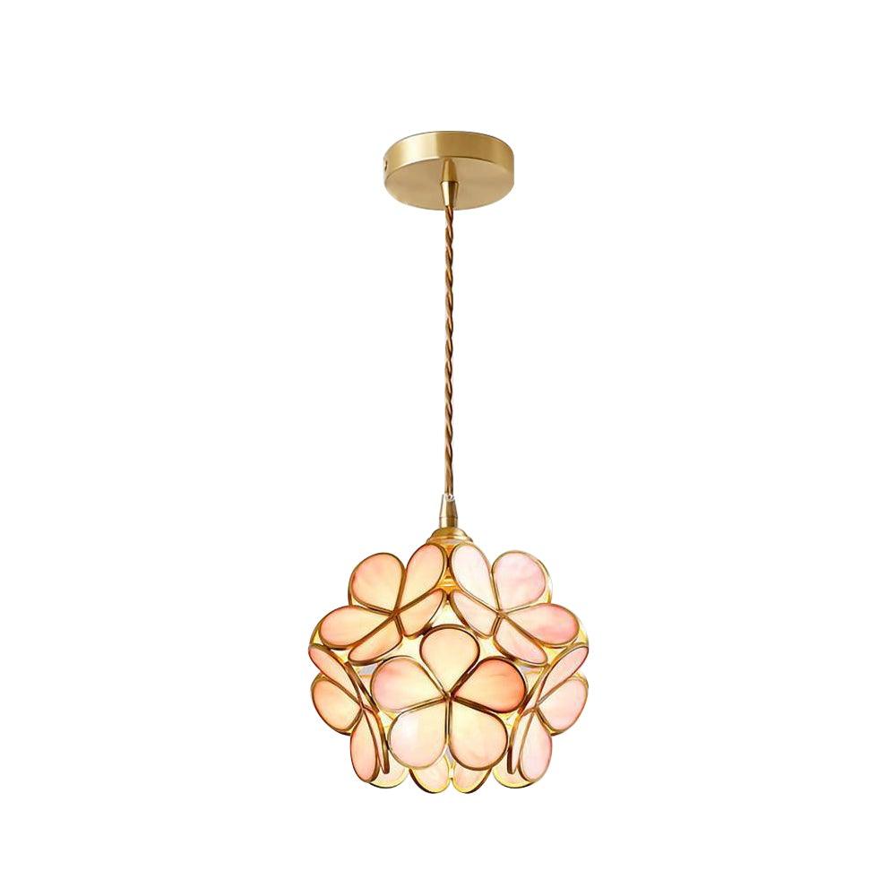Modern Glass Petal Pendant Light - Elegant Floral Ceiling Lighting Fixture for Dining Room, Kitchen Island & Bedroom Decor