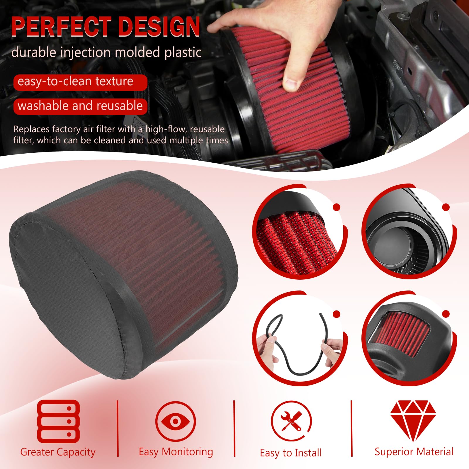 High Performance Cold Air Intake Kit for 2021-2023 Ford Bronco 2.3L & 2.7L Engine - Enhanced Air Induction System | Off-Road & Street Racing Upgrade