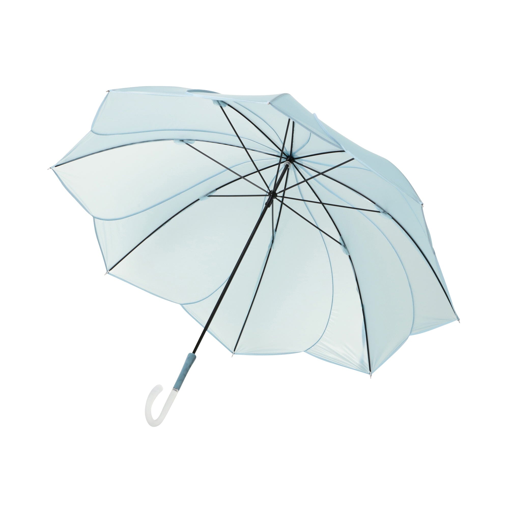 Transparent Windproof Compact Folding Umbrella with Powder-Coated Handle - Perfect for Rainy Days, Outdoor Events, and Travel