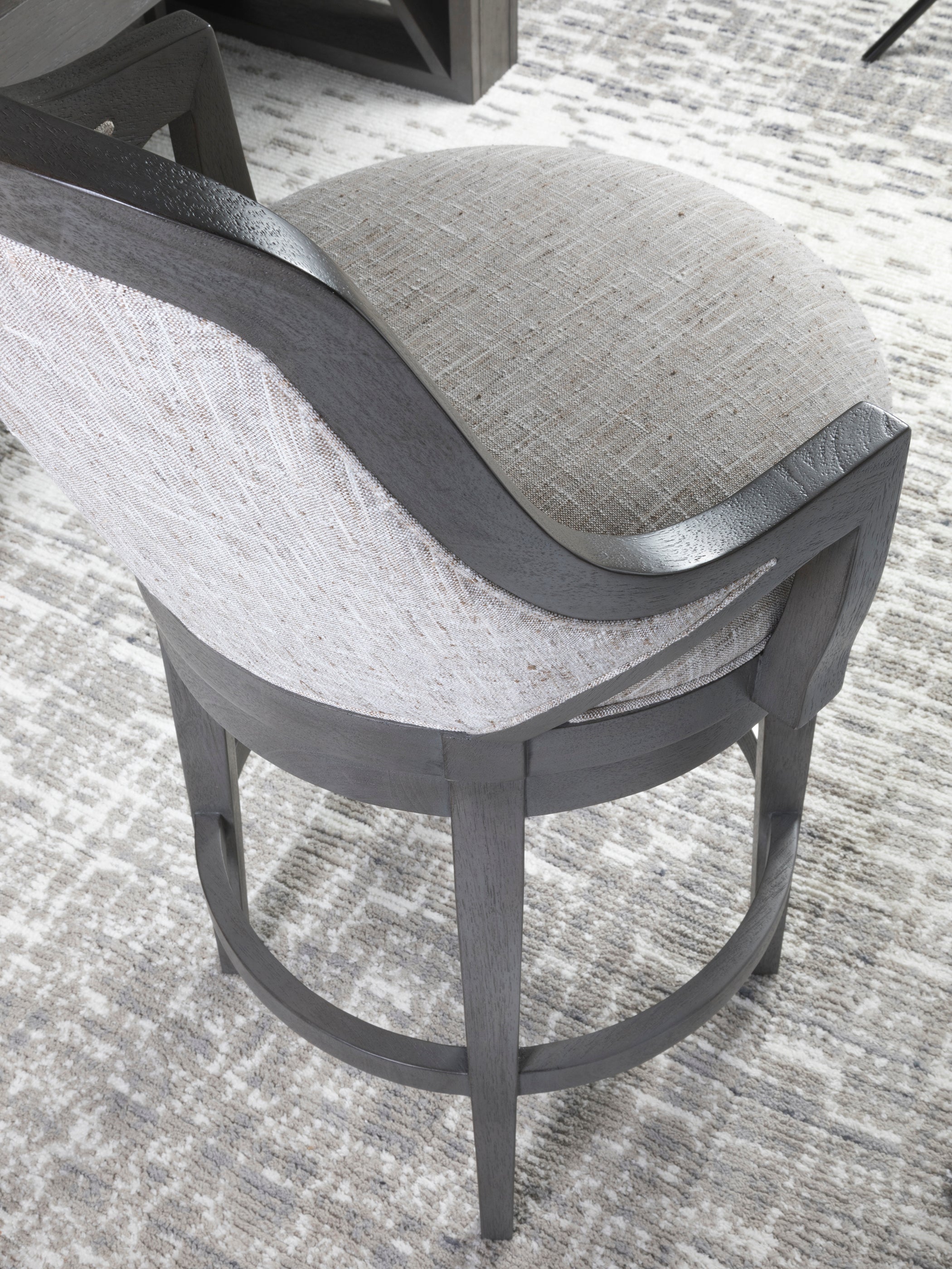 Gray Upholstered Swivel Bar Stool with Comfortable Seat - Perfect for Kitchen Islands, Home Bars, and Dining Counter Height Tables