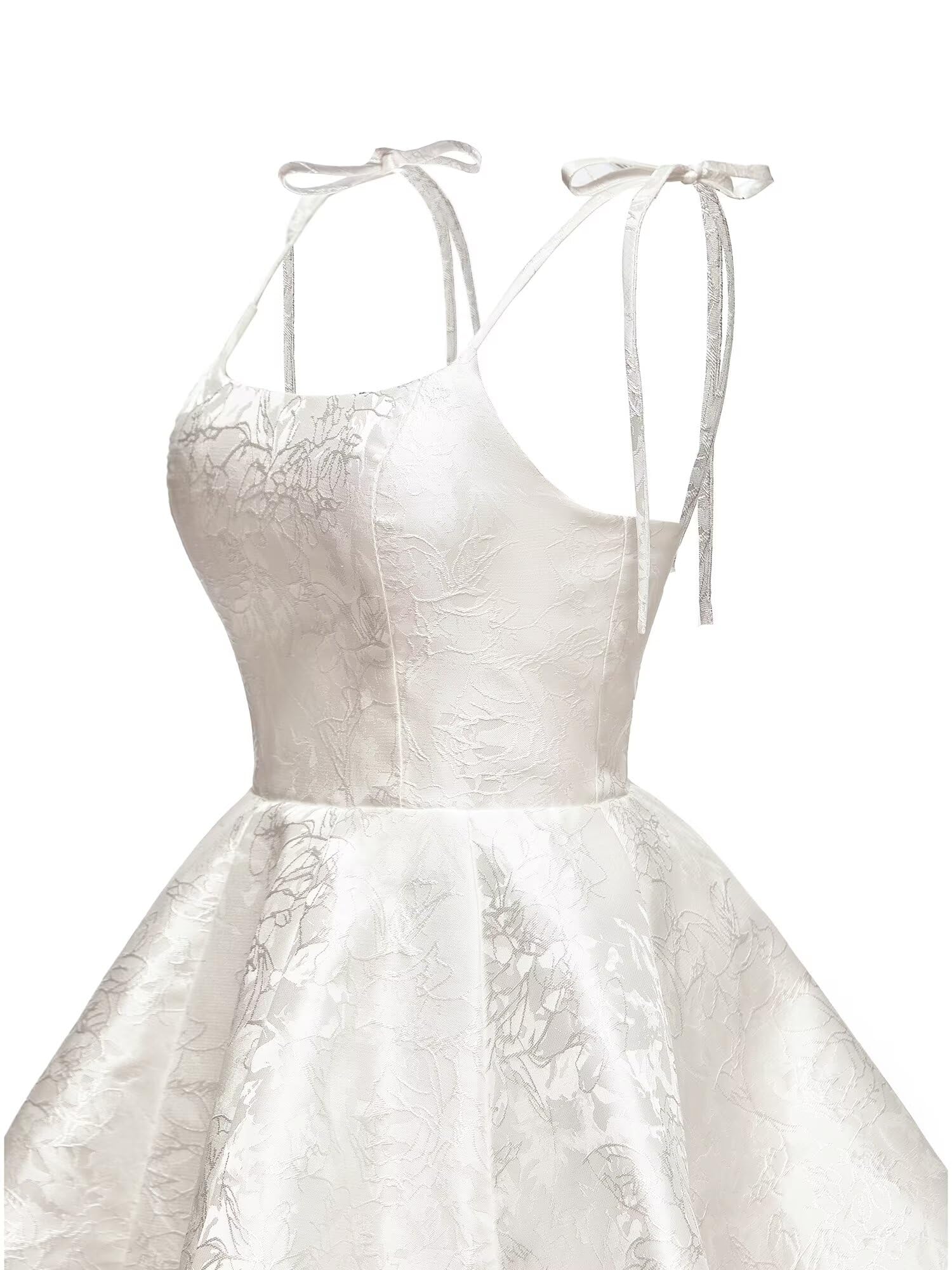 2025 Satin Homecoming Dresses for Teens - Short Spaghetti Strap Floral Prom Dress | Cocktail Party Gown for HOCO, Sweet 16, Graduation & Special Occasions