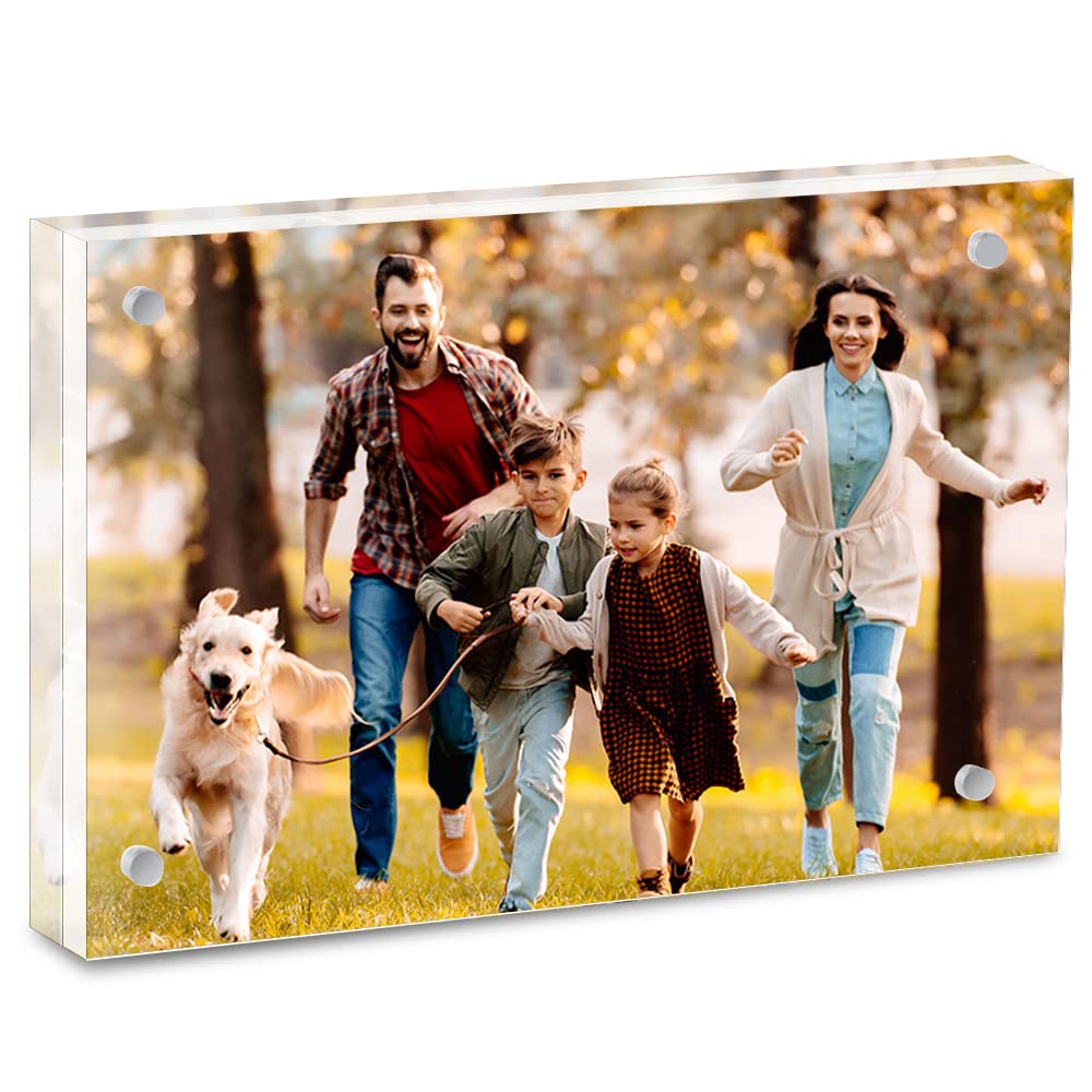 Custom 6x4 Acrylic Photo Frame - Double Sided Magnetic for Home & Gifts
