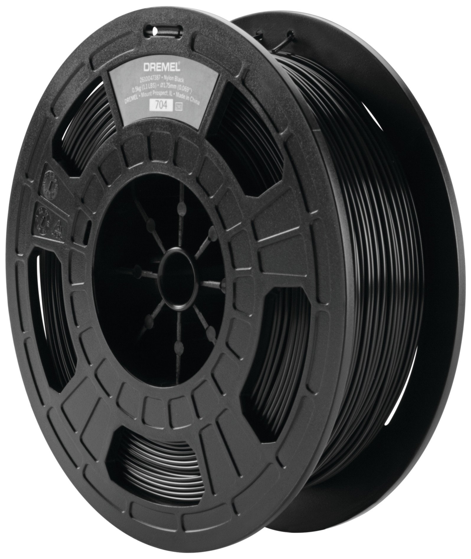 Dremel DF45-NYP-B Black 1.75mm Nylon 3D Printer Filament - High Strength, Low Warping for Functional Prototypes & Industrial Parts | Perfect for 3D Printing Projects, DIY Crafts, and Engineering Applications