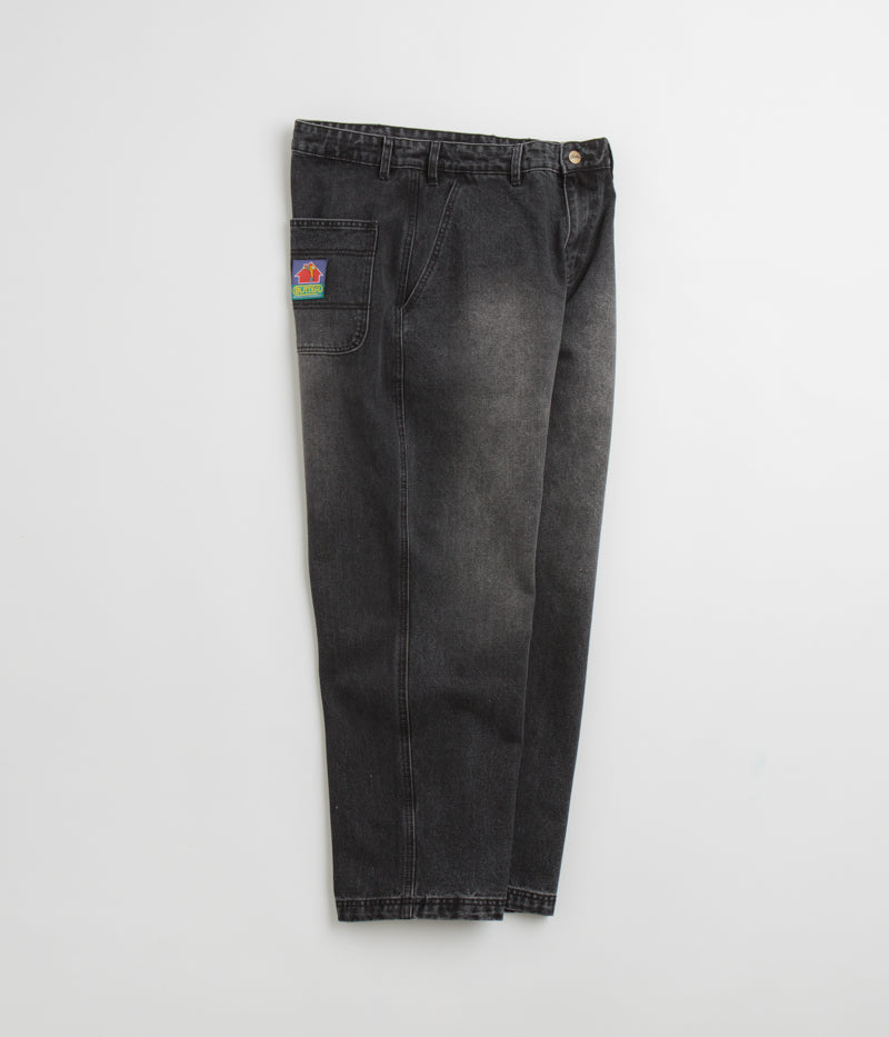 Butter Goods Distressed Black Work Pants for Men - Durable & Stylish Workwear for Construction, Carpentry & Outdoor Activities