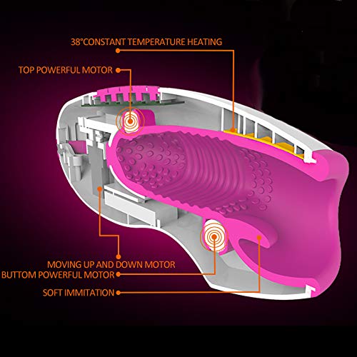 Premium Automatic Electric Male Sucker - Intelligent Heat, Lick, Knead & Deep Throat Oral Cup - Sexy Pink Adult Toy for Solo Pleasure & Couples Play - Enhance Intimacy & Sensual Exploration