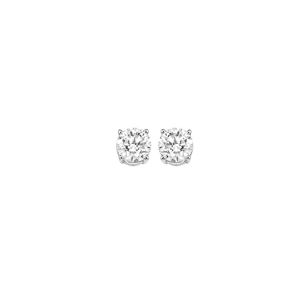 14K White Gold Diamond Stud Earrings (1/4 Carat Total Weight) - Perfect for Weddings, Anniversaries & Special Occasions