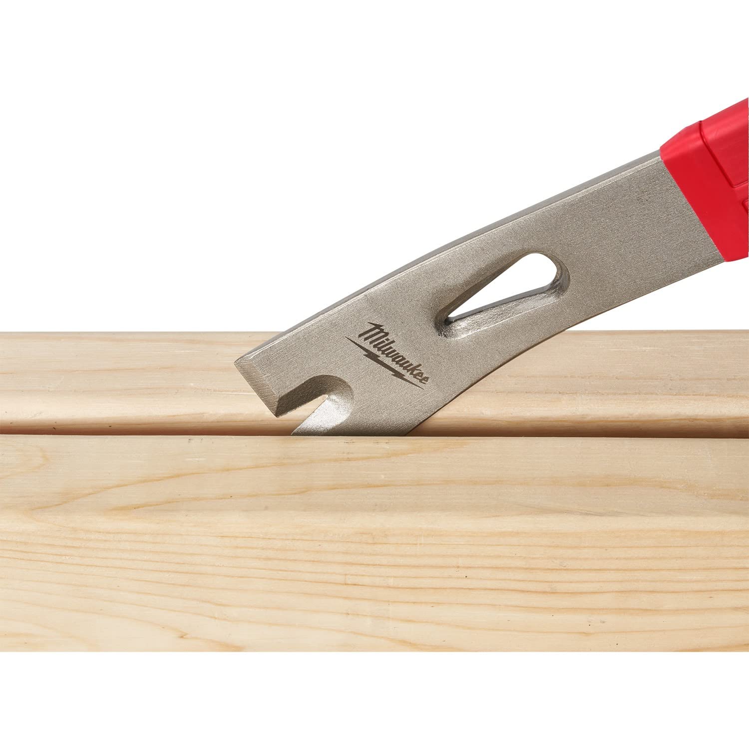 Milwaukee 12-Inch Shock Shield Bar Pry Tool (48-22-9034) - Heavy-Duty Demolition & Construction Pry Bar for Remodeling, Flooring, and Woodworking Projects