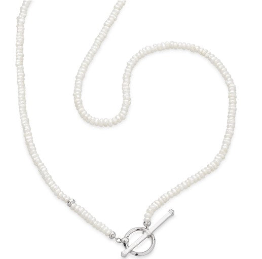 Revival Astoria Pearl Strand T-Bar Necklace - Elegant Women's Jewelry for Weddings, Parties & Special Occasions