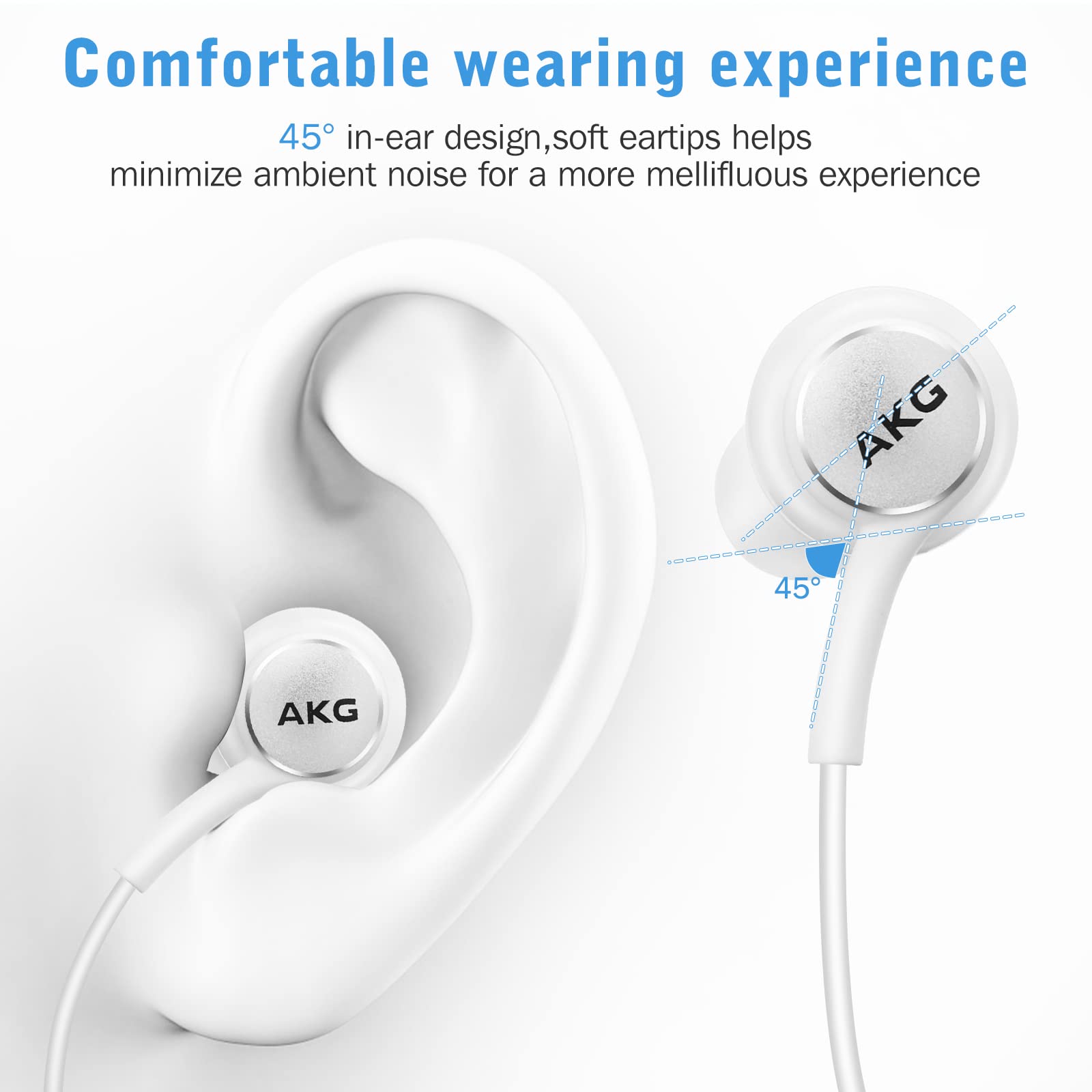 UrbanX OEM 2021 Type-C Stereo Gaming Headphones with Microphone - Braided Cable - White - USB-C Connector (US Version) - Compatible with Xiaomi Black Shark 5 Pro - Perfect for Mobile Gaming & Online Meetings
