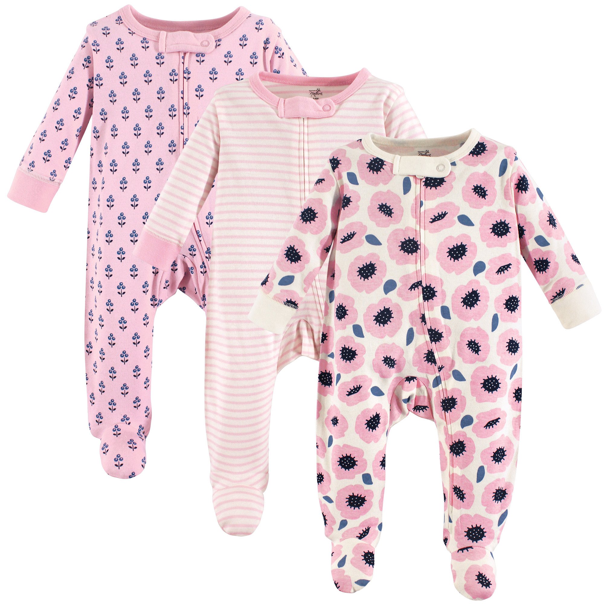 Organic Cotton Baby Girls' Sleep and Play Romper - Soft & Breathable for Newborns & Infants - Perfect for Nursery, Daycare & Playtime