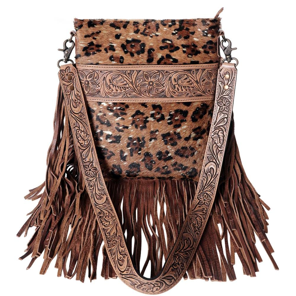 American Darling Women's Concealed Carry Crossbody Purse - Hand Carved Leather Fringe Western Handbag for CCW | Perfect for Everyday Carry, Western Fashion & Concealed Carry Lifestyle