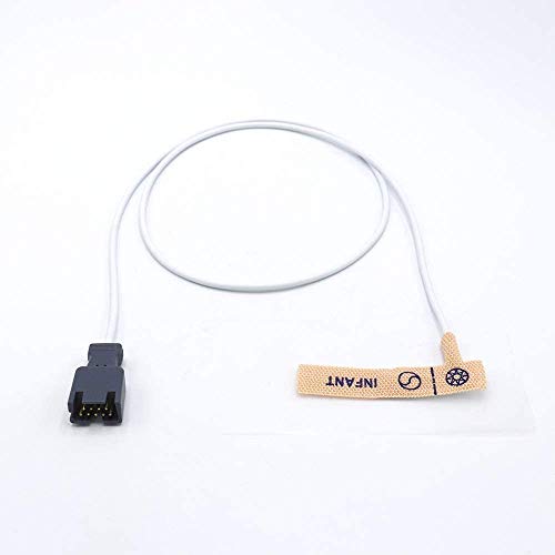 24-Pack Masimo LNCS INF 1861 Compatible Disposable Infant SpO2 Sensor - 9-Pin 3.2ft Cable for Masimo Rad-5/7/8/57/87, Radical-7 & Pronto-7 - Neonatal Oxygen Monitoring for Hospitals & Clinics