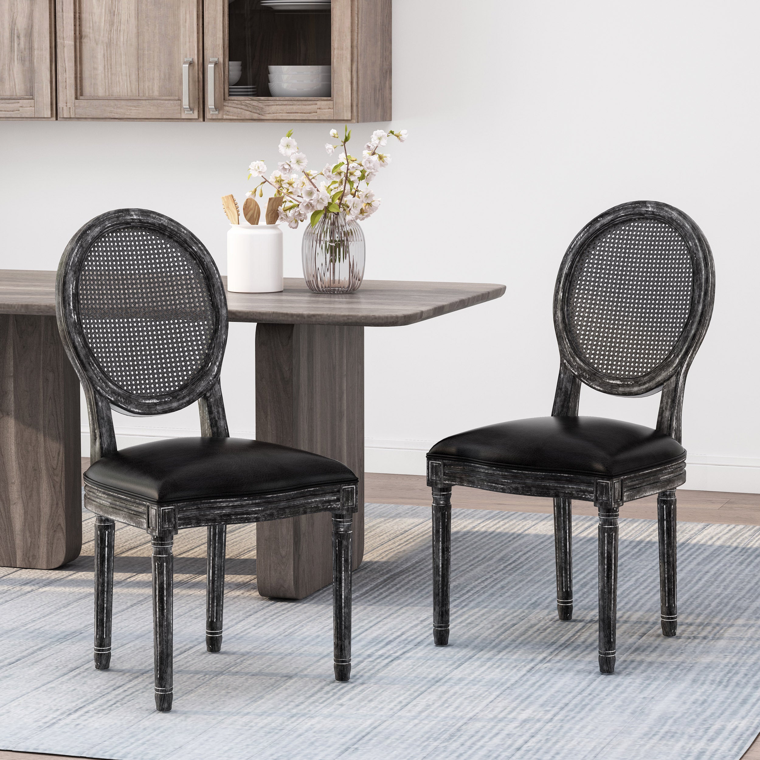 Modern Dining Chairs Set of 2 - MP2 Contemporary Kitchen Chairs with Sturdy Metal Legs for Dining Room, Kitchen, Breakfast Nook & Small Spaces
