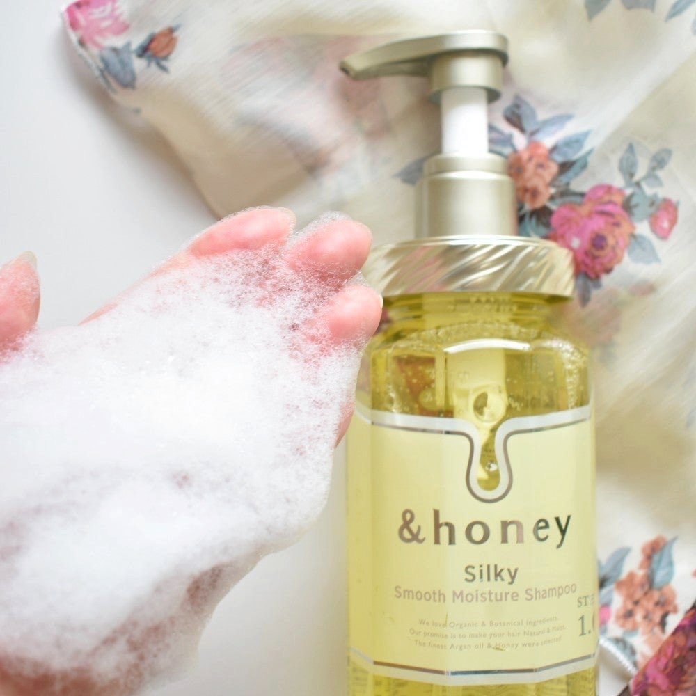 &honey Silky Smooth Moisture Shampoo 1.0 - Japanese Honey Shampoo for Dry Damaged Hair - 440ml Hydrating Hair Care - Perfect for Daily Use & Salon-Quality Results at Home