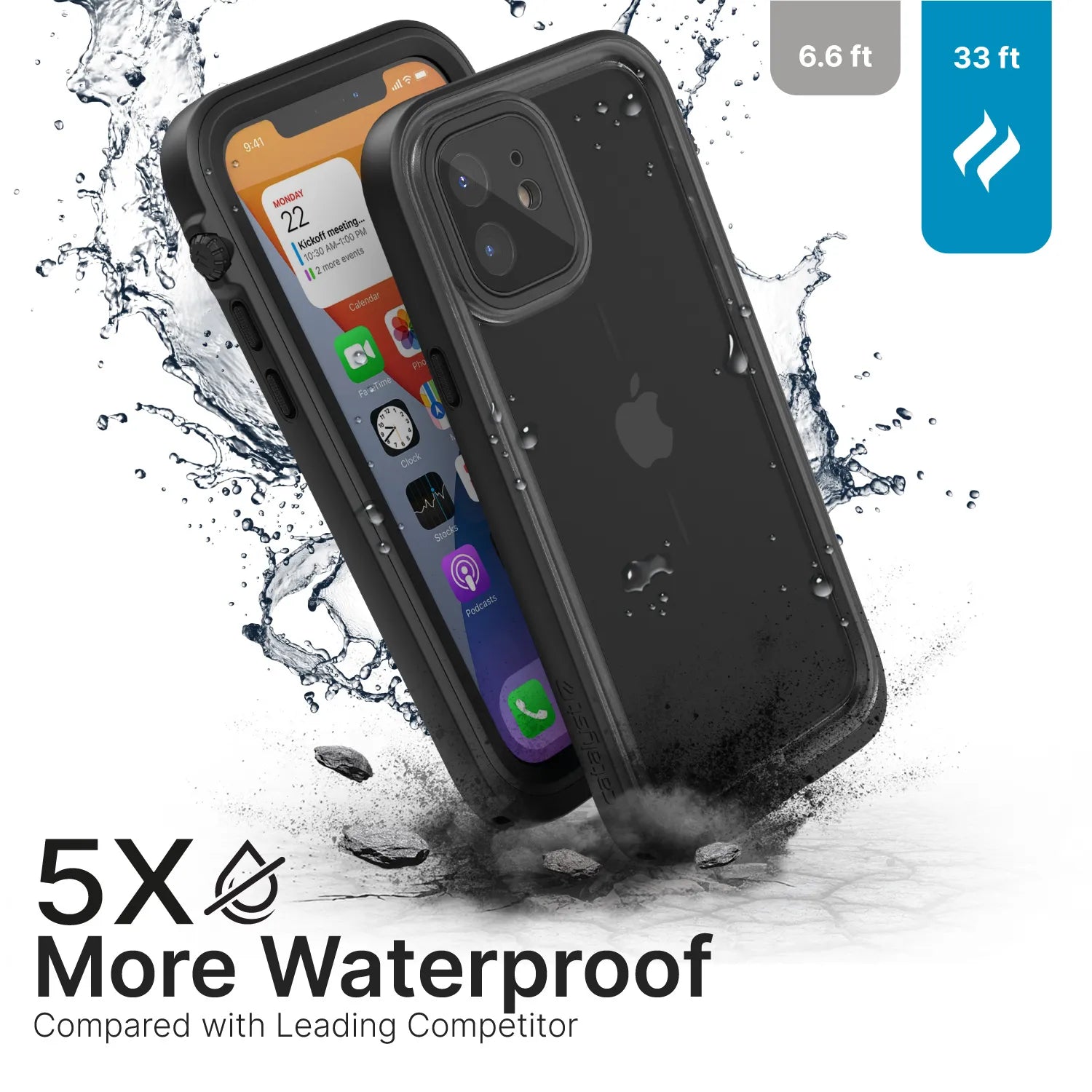 iPhone 12 Waterproof Case - Shockproof & Dustproof Full Protection for Swimming, Beach & Outdoor Activities