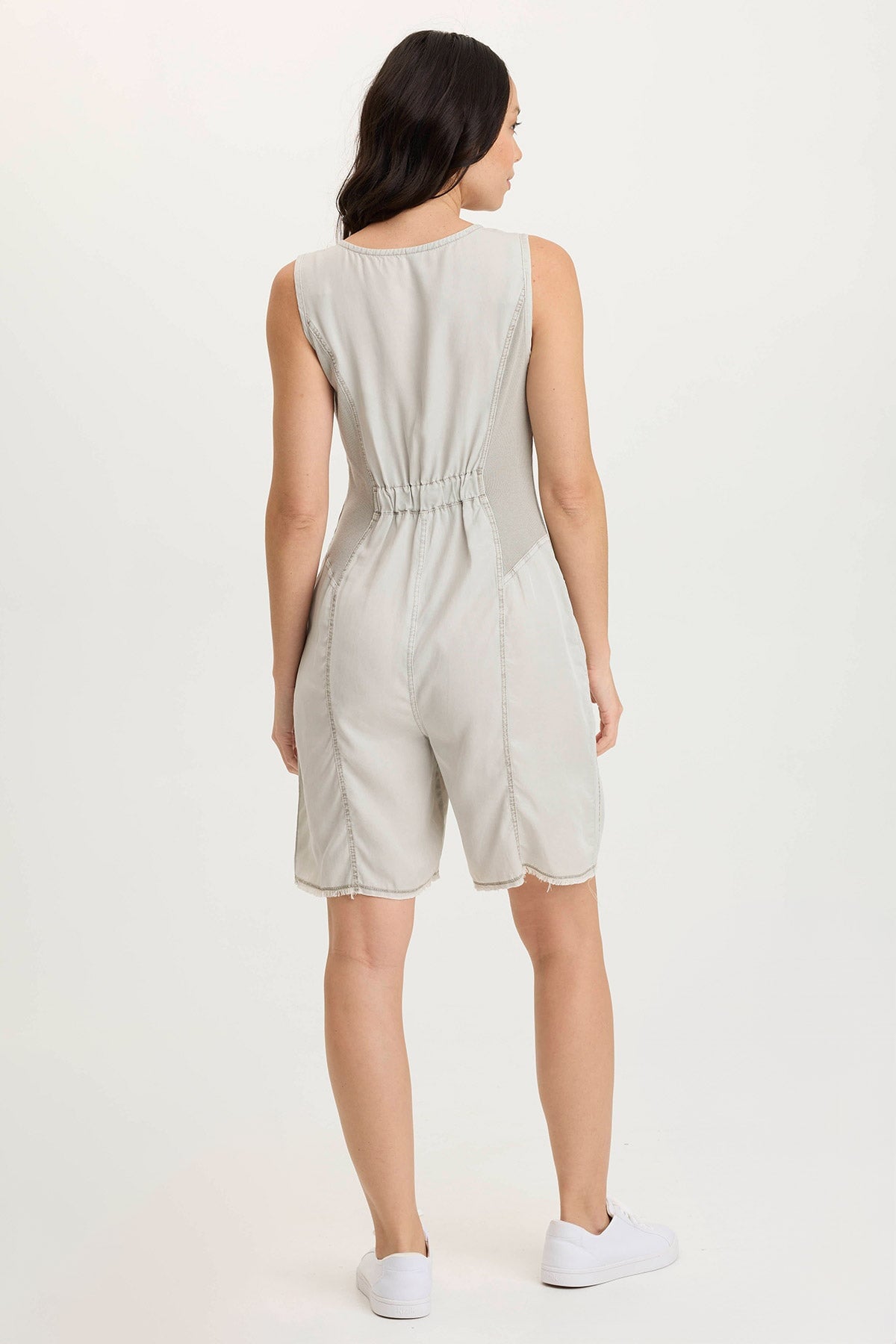 Montgomery Twill Zip Up Romper for Women - Stylish & Comfortable One-Piece Jumpsuit - Perfect for Casual Outings, Travel, and Lounge Wear