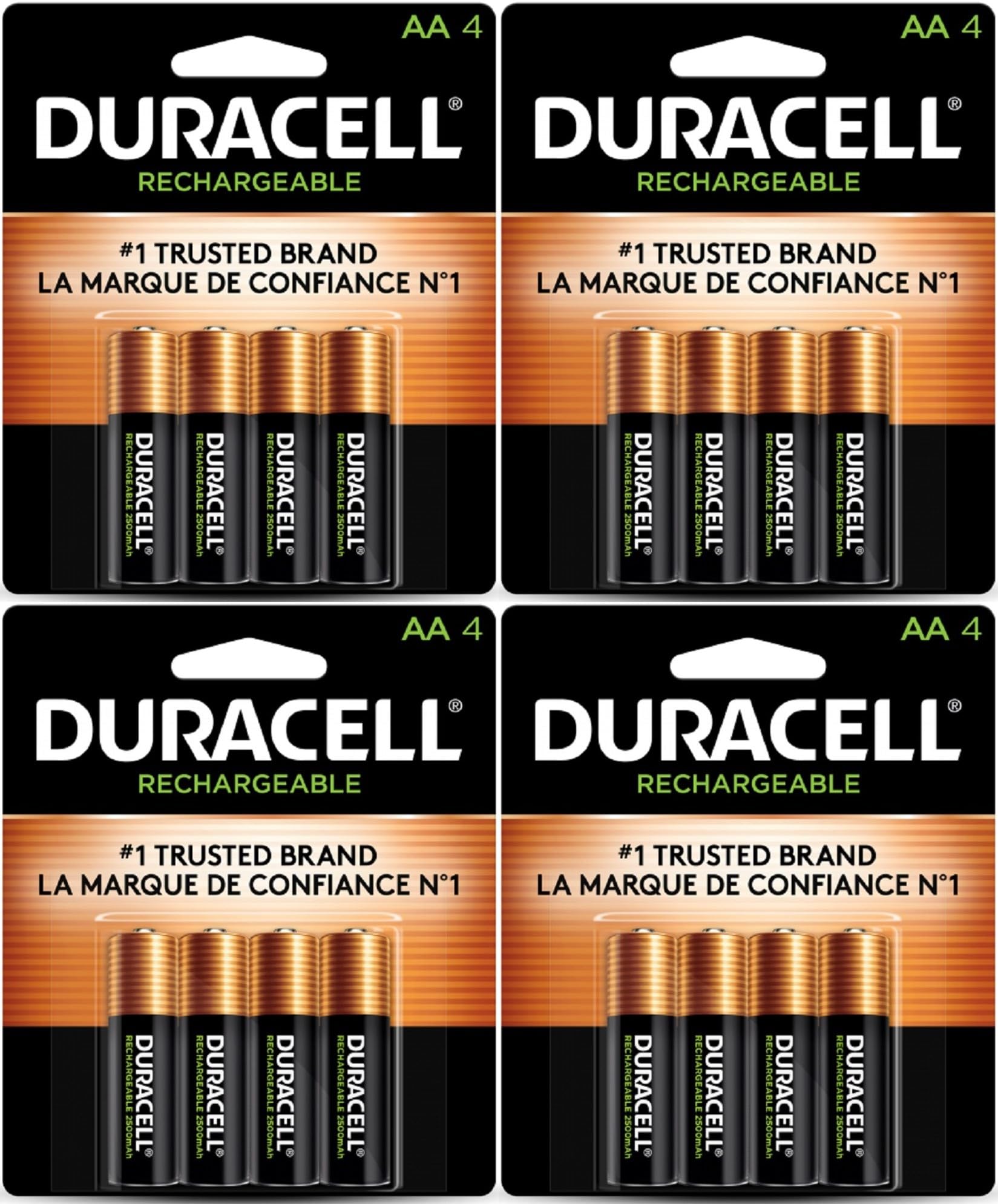 Duracell 16 Pack Rechargeable AA Batteries 2400mAh NiMH Precharged - Long Lasting Power for Cameras, Toys, Flashlights & Electronics
