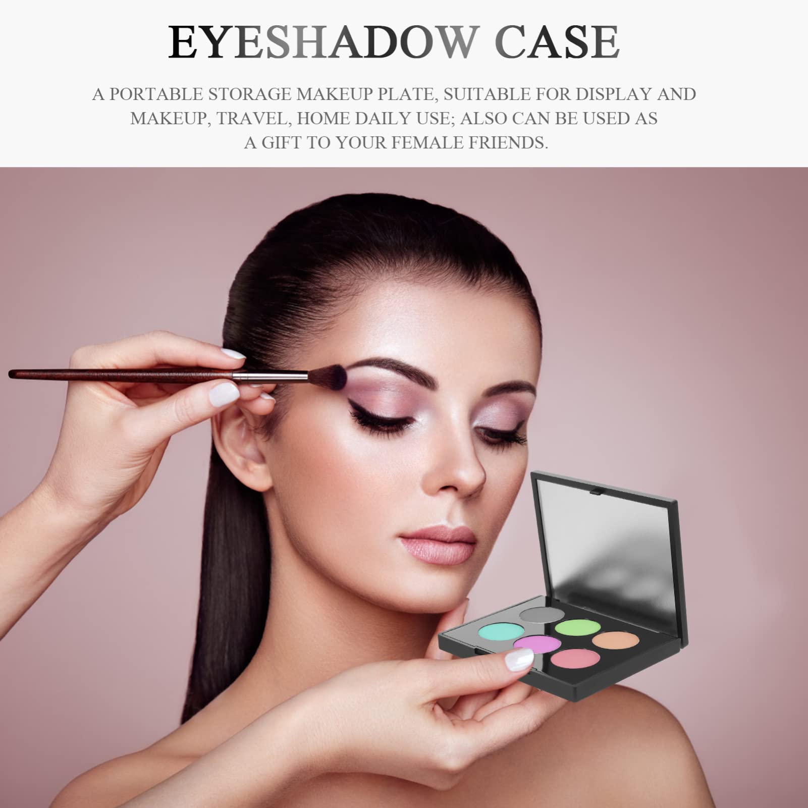 Refillable DIY Eyeshadow Palette Case with 36 Round Aluminum Plates - Empty Makeup Palette for Custom Blush, Highlighter & Eyeshadow - Perfect for Travel, Professional Makeup Artists & Home Use