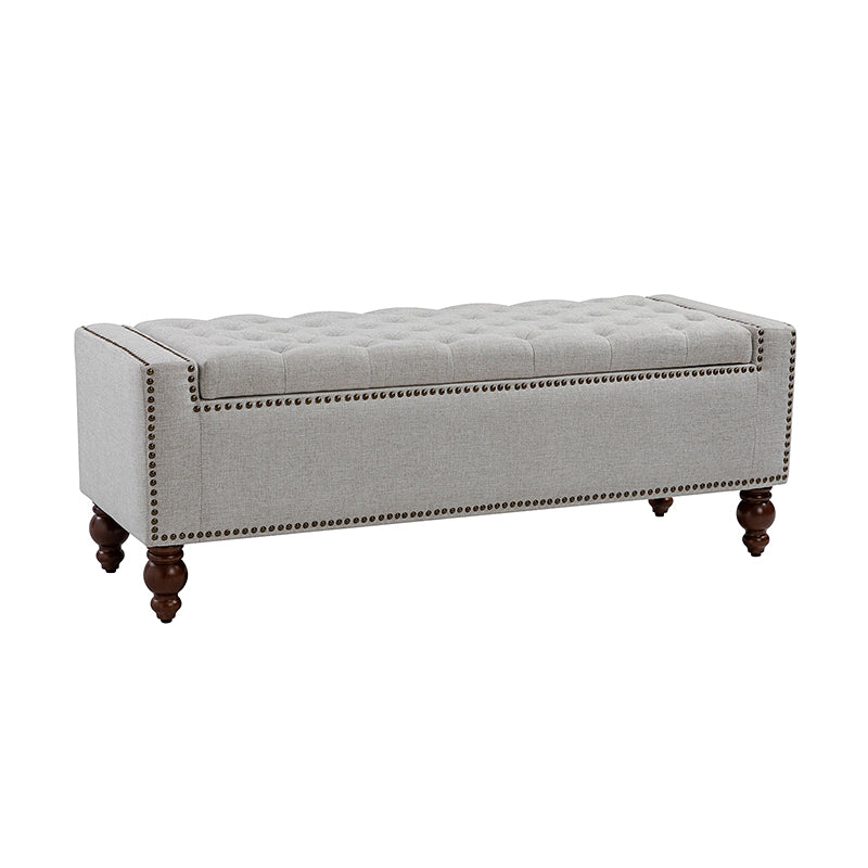 Eugen Upholstered Flip Top Storage Bench - Stylish Ottoman with Hidden Storage for Bedroom, Living Room & Entryway - Perfect for Seating, Storage & Home Decor