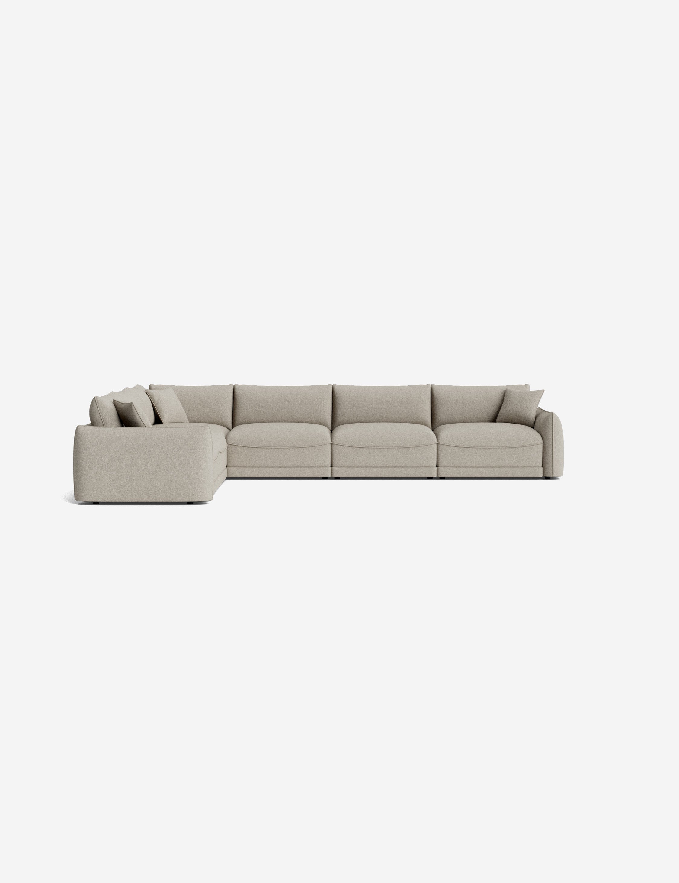 Balmer Modular Corner Sectional Sofa - Modern L-Shaped Couch with Reversible Chaise, Soft Fabric Upholstery for Living Room, Family Room & Home Theater Comfortable Seating