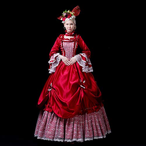 Victorian Renaissance Queen Dress for Women - Elegant Rococo Masquerade Gown Long Party Costume | Perfect for Halloween, Cosplay, Themed Parties & Historical Reenactments