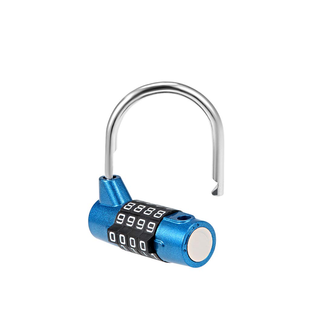 uxcell 2-inch 4-Digit Resettable Combination Padlock - Secure Blue Lock for Gates, Lockers, Toolboxes & Storage Units | Outdoor & Indoor Use