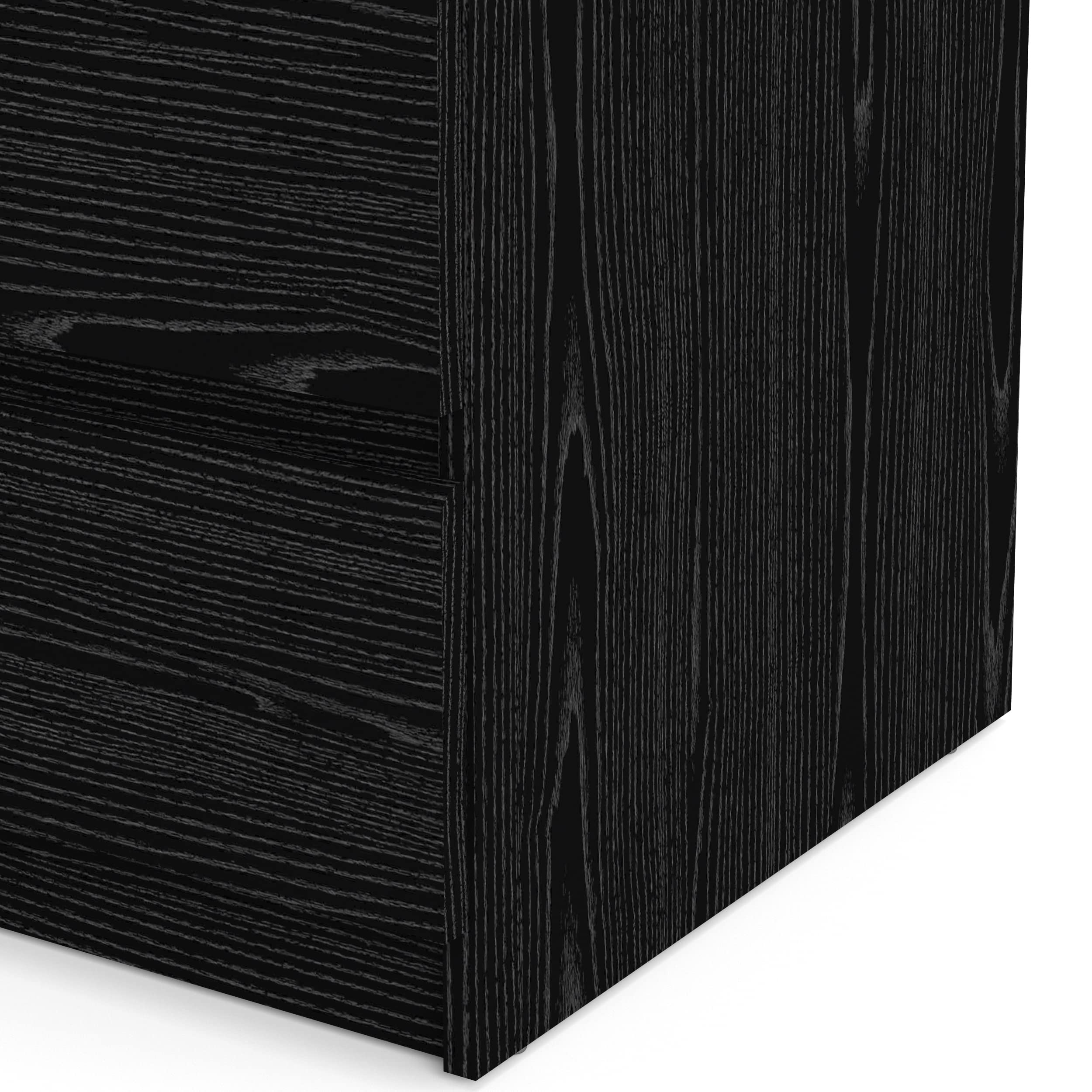 Tvilum Scottsdale 5-Drawer Chest Dresser - Black Wood Grain Finish - Modern Bedroom Storage Furniture for Home Organization