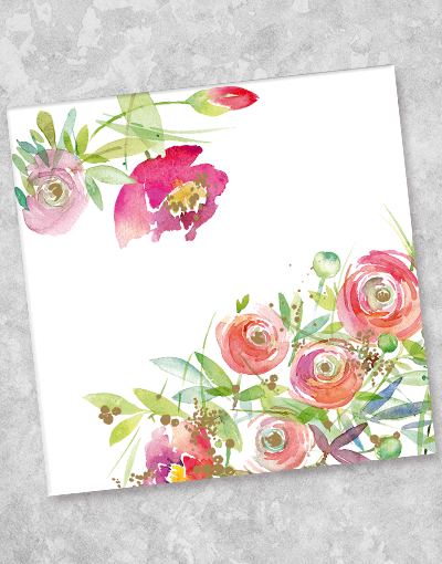 Elegant Floral Paper Napkins for Parties - 36 Count Luncheon Napkins, Perfect for Weddings, Bridal Showers & Dinner Parties