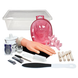 DL Professional Nail Training Kit for Students - Complete Manicure & Pedicure Practice Set with Nail Art Tools - Perfect for Beginners, Nail Salon Training & DIY Home Use