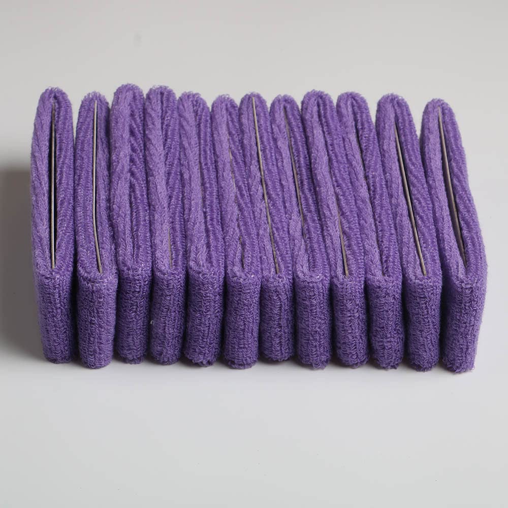 12 Pack Cotton Sweatband Headbands - Stretchy Elastic Terry Cloth Sports Head Wraps for Yoga, Workout, Fitness & Basketball - Perfect for Gym, Running, Tennis & Outdoor Activities