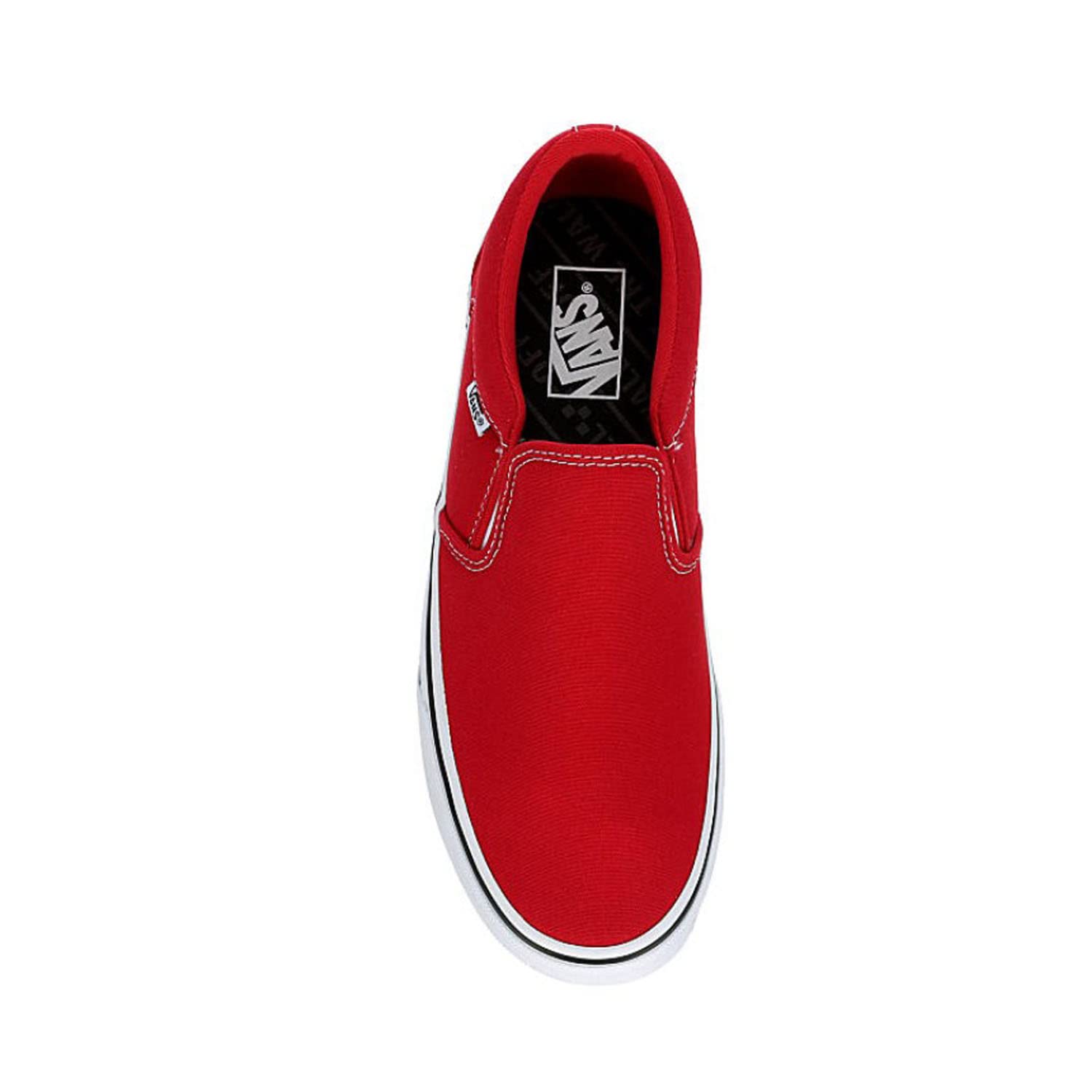 Vans Unisex Asher Canvas Low Platform Slip-On Sneakers - Checkerboard Sidewall Casual Shoes for Men & Women | Comfortable Walking & Streetwear Fashion