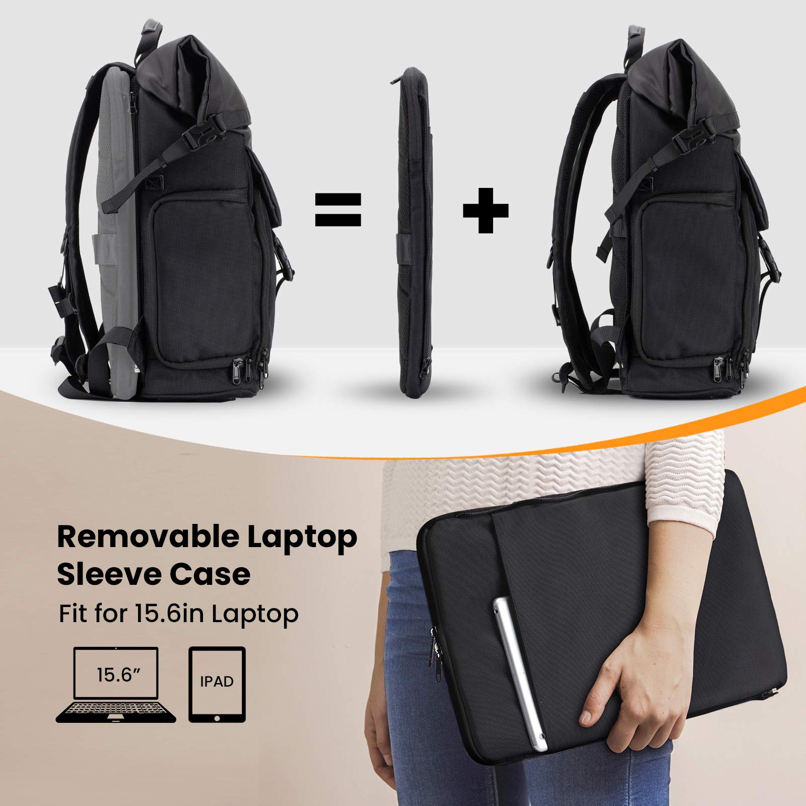 TARION Professional Camera Backpack - Waterproof DSLR/SLR Photography Bag with Anti-Shock Storage for Digital Cameras, Lenses & Accessories - Perfect for Travel, Hiking & Outdoor Photography
