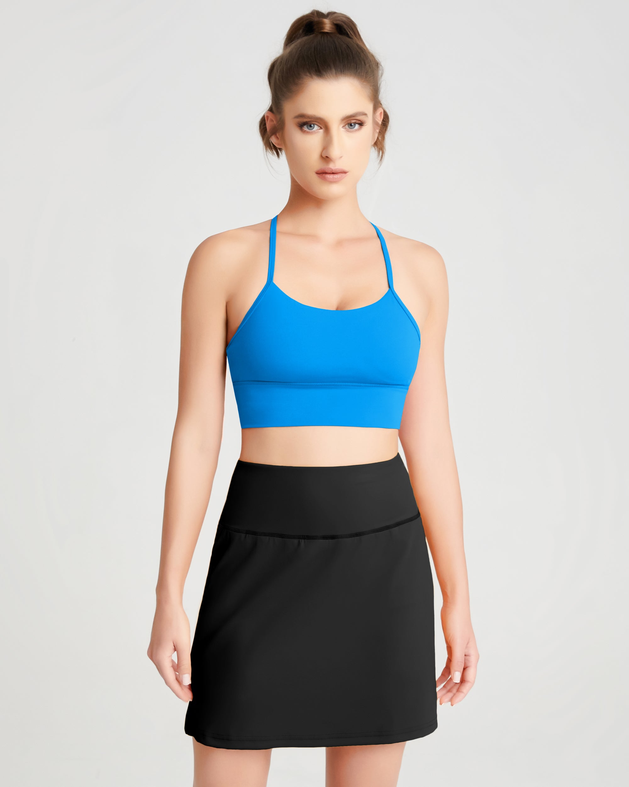 Flow Y Padded Sports Bra - High Support Workout Bra for Women - Perfect for Yoga, Running & Gym Training