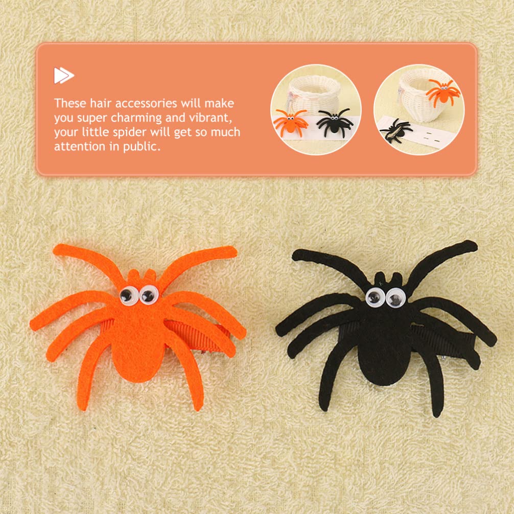 Halloween Spider Hair Clips for Women & Girls - 6 Pack Black Spider Design Hair Barrettes, Hair Accessories for Costume, Party & Photo Props - Perfect for Halloween, Cosplay & Themed Events