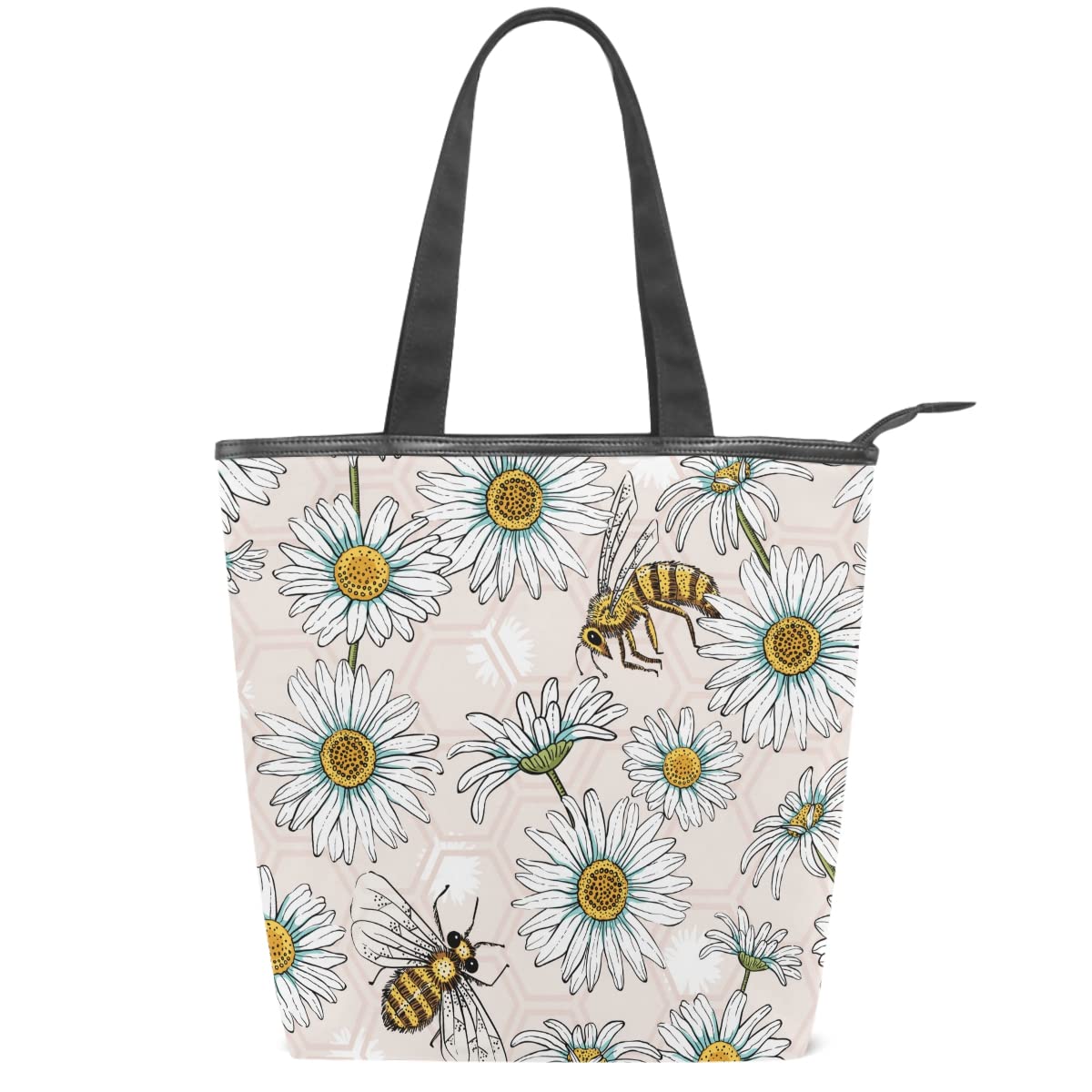 Stylish Butterfly Print Canvas Tote Bag for Women - Fashionable Shoulder Handbag for Work, Shopping & Daily Use | Durable Eco-Friendly Reusable Grocery Tote with Large Capacity | Perfect for Office, Beach, Travel & Casual Outings