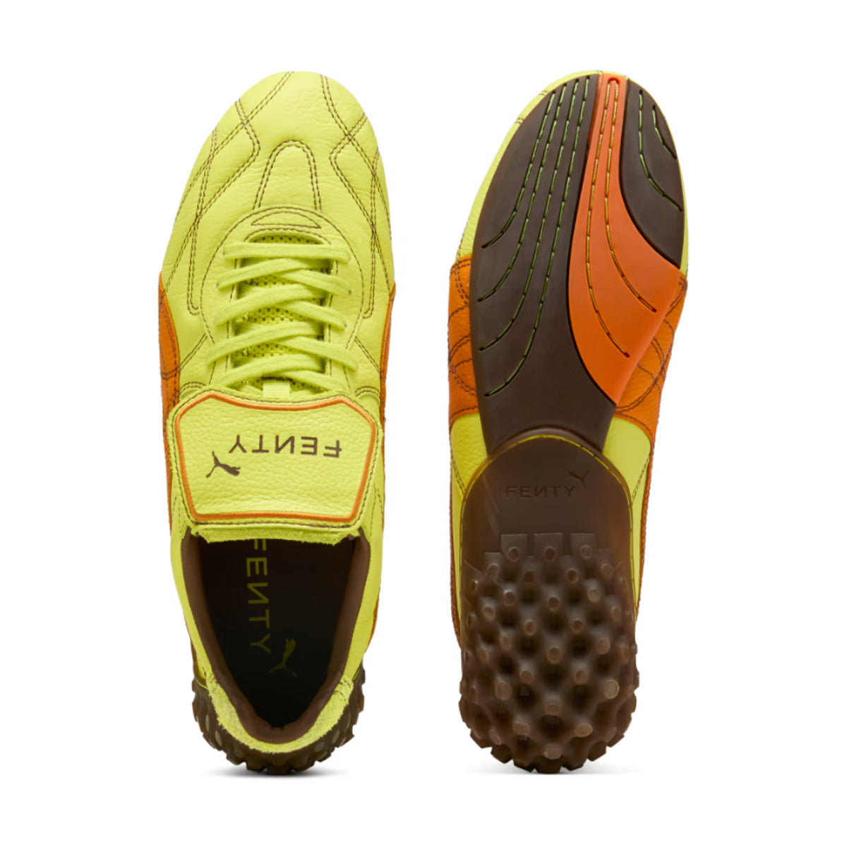 FENTY Avanti LS Stitched Sneakers - Lime Sheen Pumpkin Pie Color | Women's Fashion Running Shoes for Gym, Workout & Casual Wear