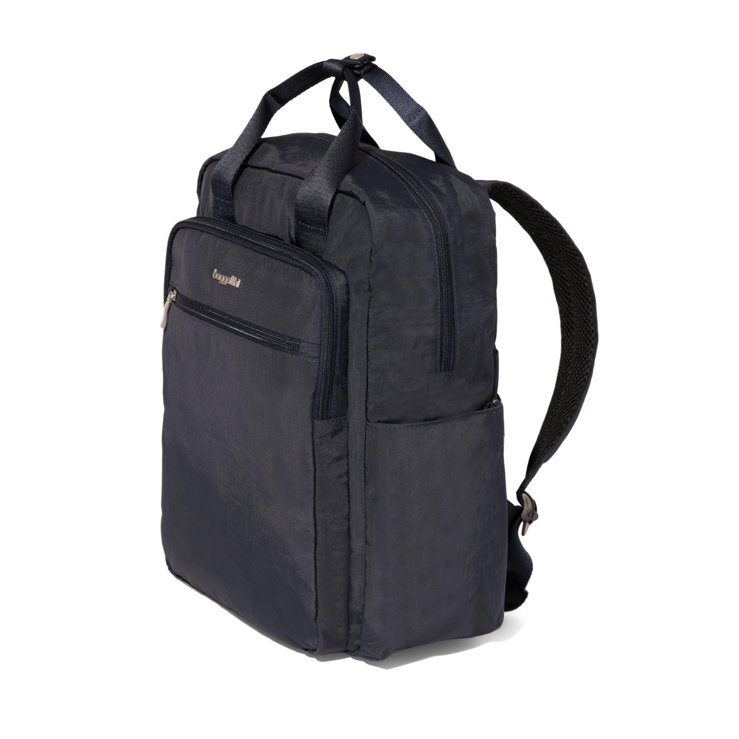 Baggallini Commuter Laptop Backpack 15x11 Inch - Lightweight Travel Backpack with RFID Protection & Luggage Sleeve - Perfect for Business Travel, Daily Commute & College Students