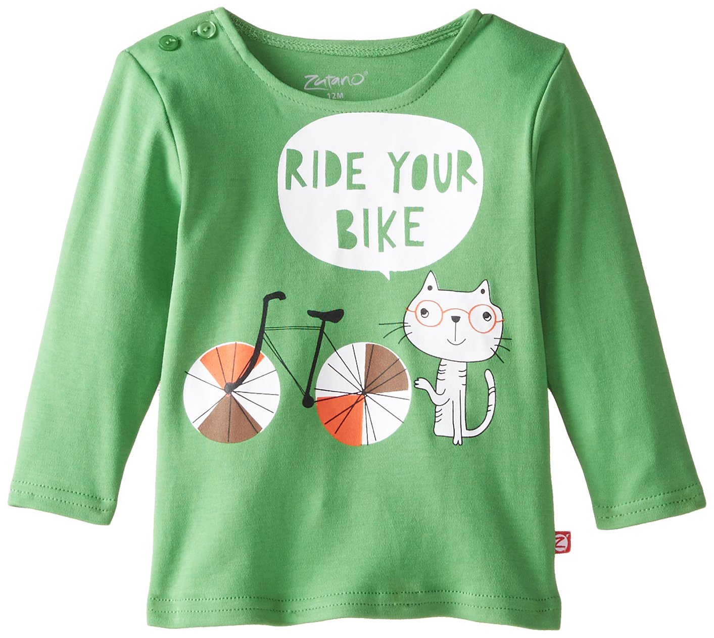 Zutano Happy Camper Long Sleeve Baby Boys T-Shirt - Soft Cotton Casual Outfit for Toddlers, Infants | Perfect for Playdates, Daycare & Family Adventures