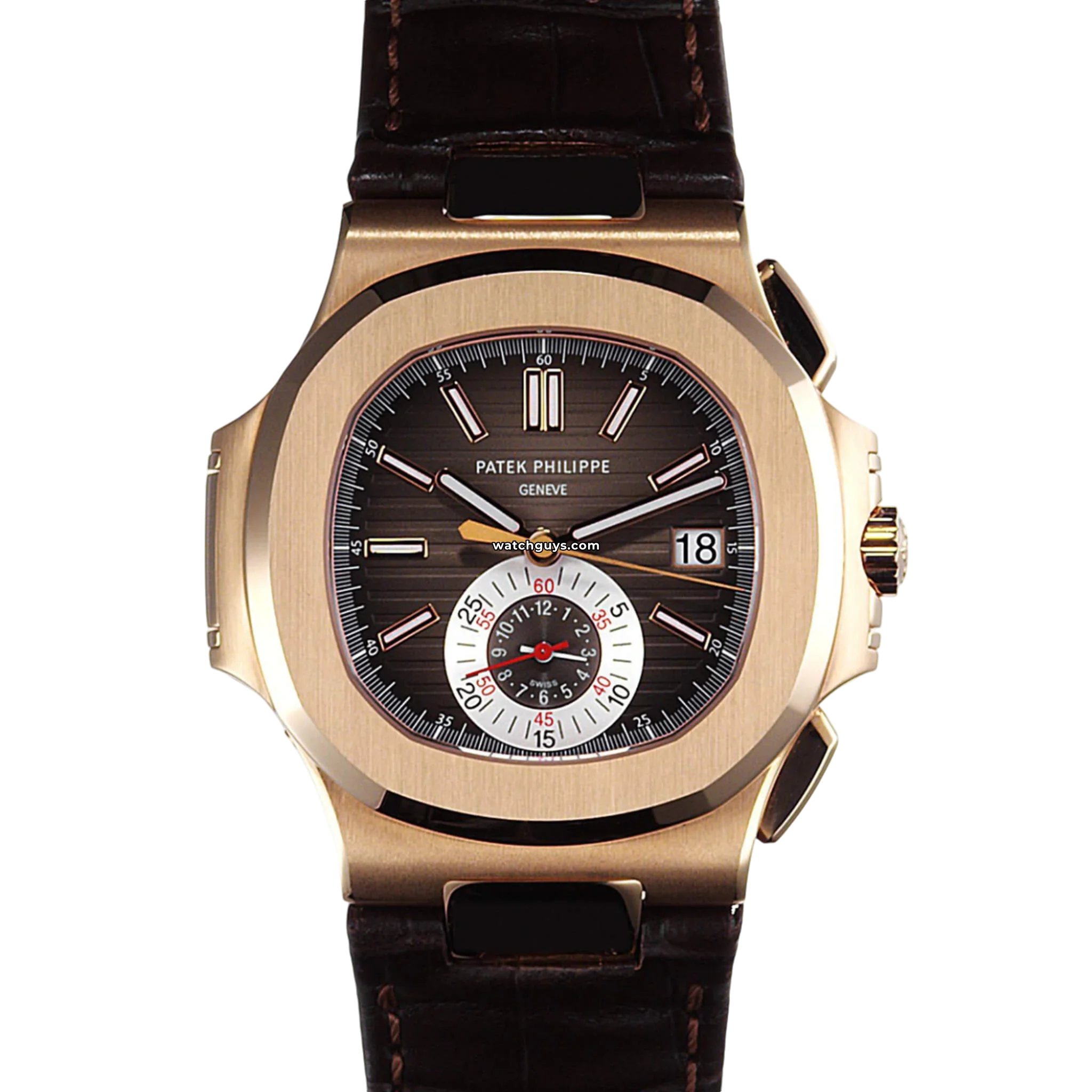 Patek Philippe Nautilus Chronograph 5980R 001 Rose Gold Men's Luxury Watch - Perfect for Business Meetings & Formal Events