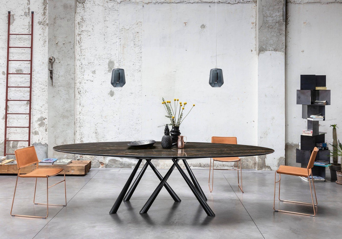 Midj Forest Elliptical Dining Table - Modern Solid Wood Oval Table for Dining Room, Kitchen, or Breakfast Nook - Perfect for Family Gatherings & Dinner Parties