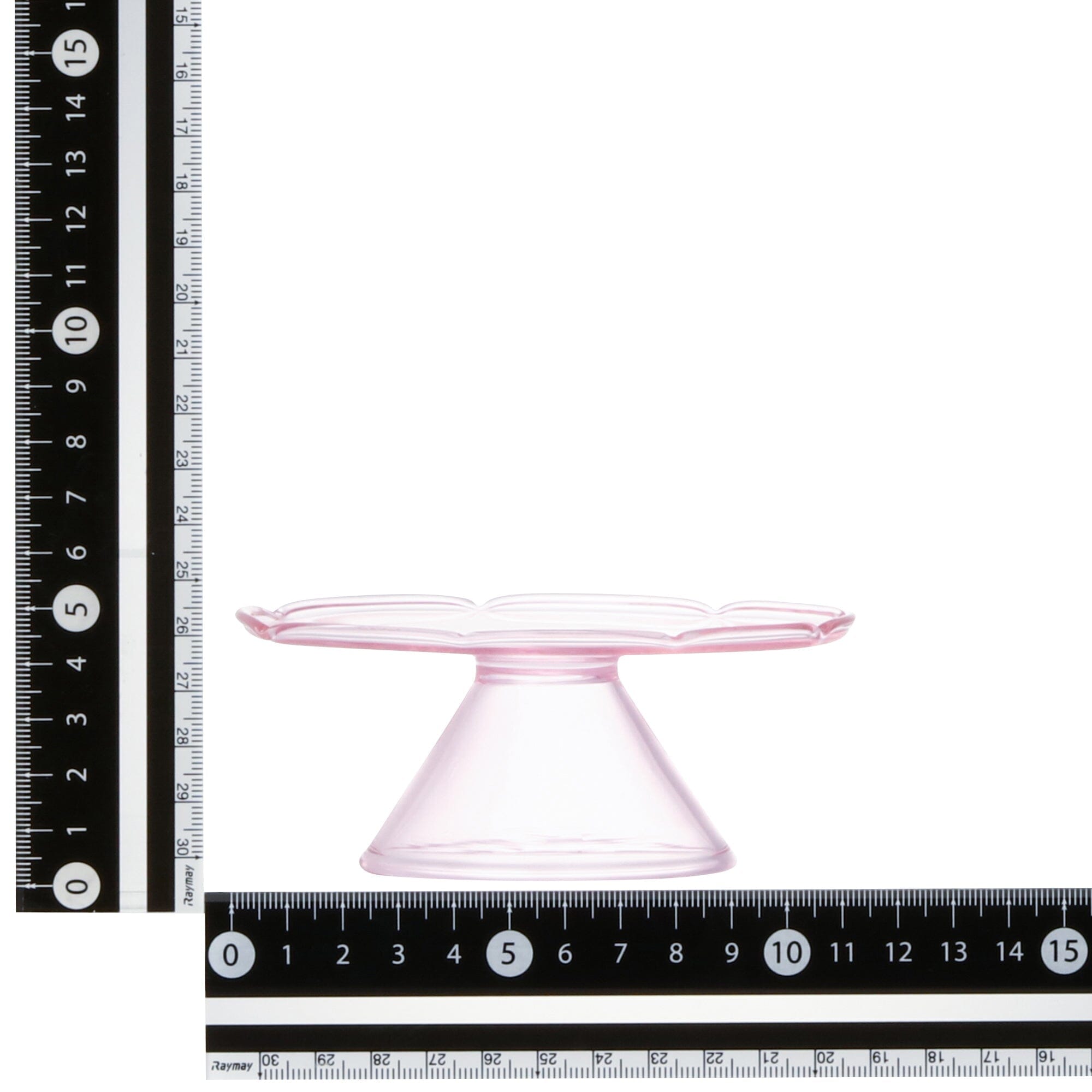 Pink Glass Cake Stand for Wedding, Birthday, and Party Dessert Display - Elegant Floral Design for Cakes, Cupcakes, and Treats