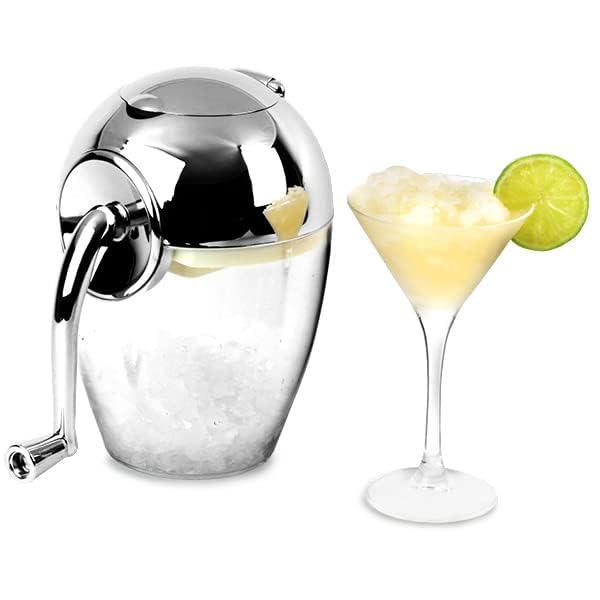 Premium Chrome Plated Ice Crusher for Cocktails & Drinks - Manual Ice Cube Crusher for Home Bars, Parties & Outdoor Events