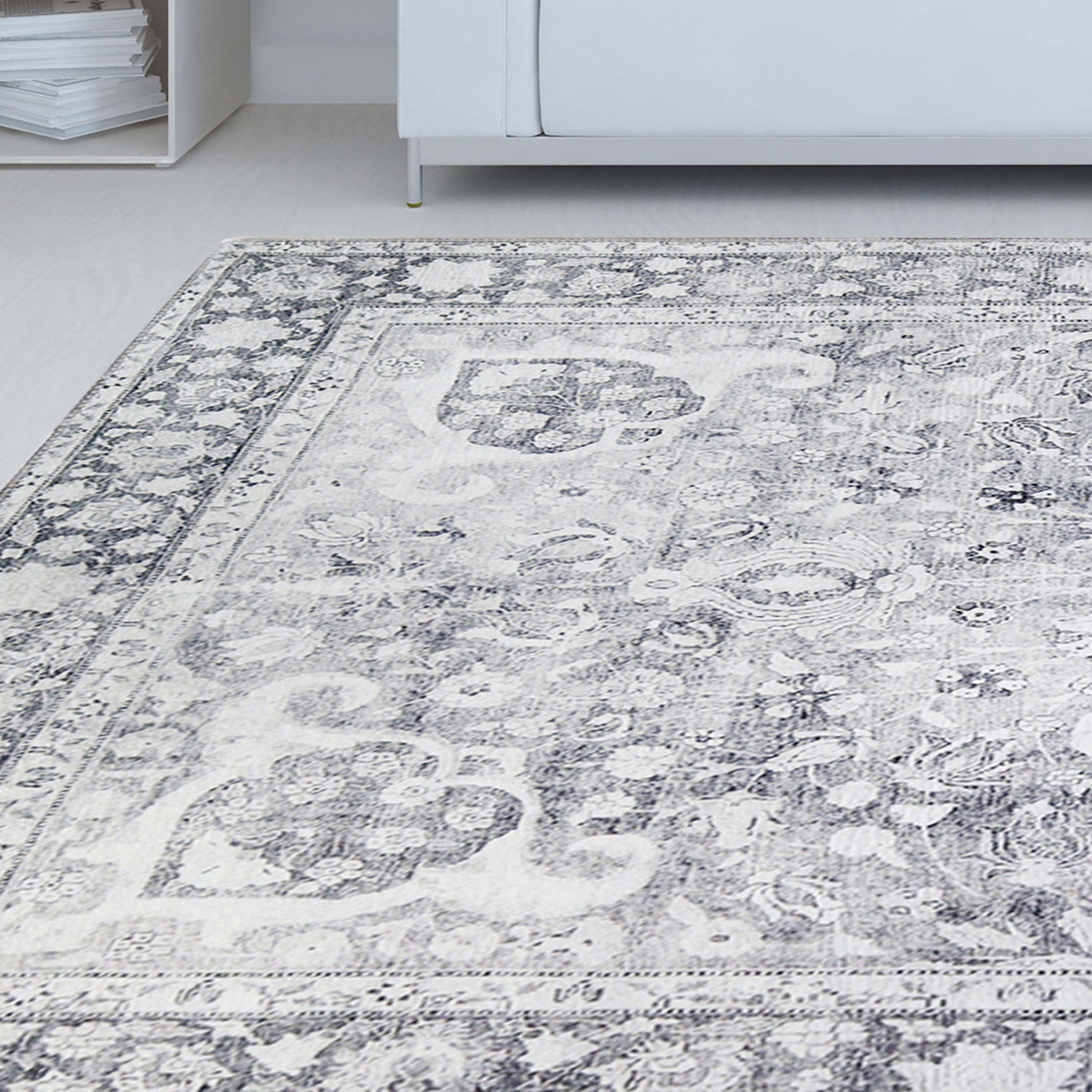 Riggs Bohemian Oriental Medallion Indoor Area Rug - Non-Slip Vintage Runner Carpet for Living Room, Bedroom, Hallway | Home Decor & Boho Style Floor Mat